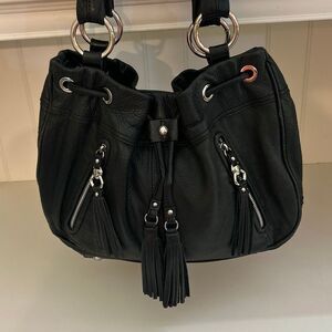 B MAKOWSKY Black Leather Purse